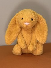 Peluche coniglietto zafferano Jellycat medio timido ritirato raro giocattolo morbido coniglio giallo