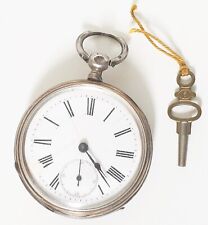 OROLOGIO DA TASCA FINE '800 CARICA A CHIAVE ARGENTO BERTHOUD GENEVE FUNZIONANTE