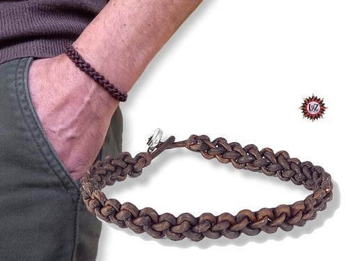 Bracciale uomo cuoio grezzo - uomo,