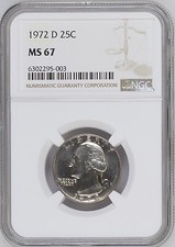 1972-D 25C Washington quarto