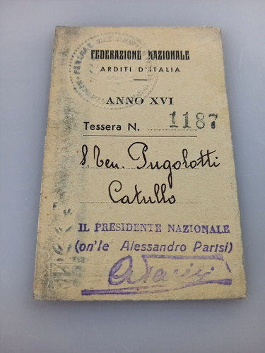 Tessera fnai arditi reparti - tessera,