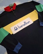 POLO vintage rugby style BENETTON tg.XL Made in Tunisia New! 
