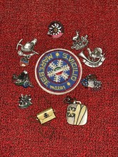 Lotto 10 spille medaglie stemmi epoca '60 '90 Scuola - varie località Sciistiche