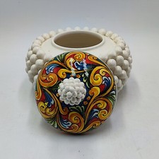 Biscottiera a pigna di Ceramica di Caltagirone Dia. 22cm