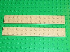 2 x LEGO tan brick 2x14 ref