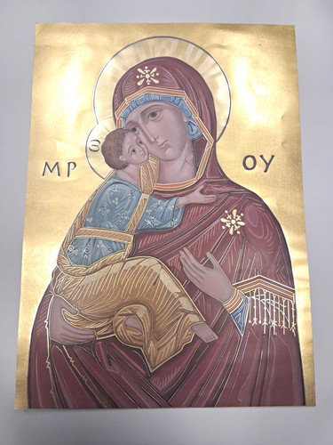 Stampa icona madonna con - stampa,