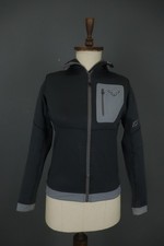 Giacca Dynafit nera casual manica lunga full zip con cappuccio strato termico taglia M/L