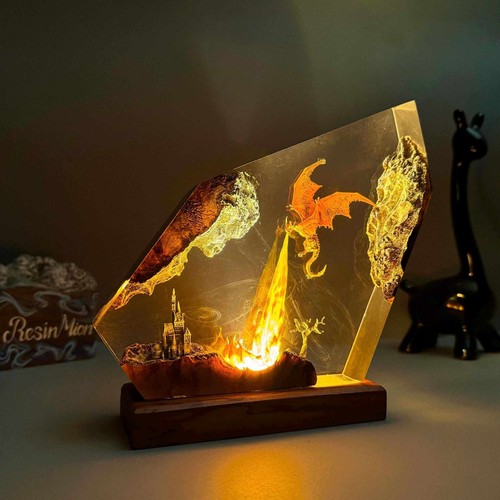 Lampada resina drago - lampada, in