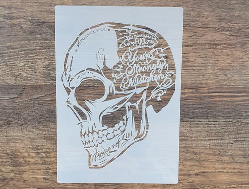 Stencil teschio ornamento