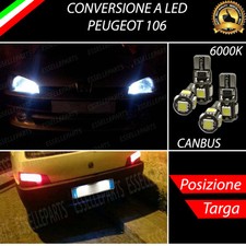 COPPIA LUCI DI POSIZIONE + COPPIA LUCI TARGA 5 LED CANBUS PEUGEOT 106