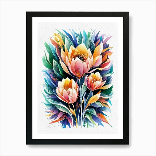 Quadro acquerello floreale