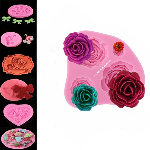 Rose fiore fiocco silicone - rose,
