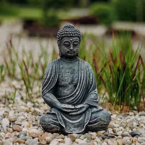 Statua pietra buddha - statua, in