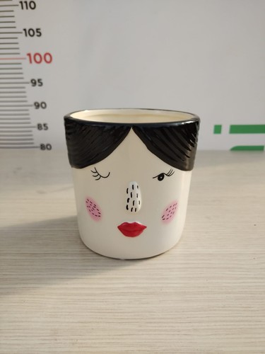Vaso arredo smaltato donna - vaso,