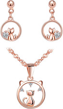 Collana E Orecchini Oro Rosa