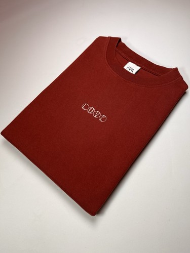 Shirt zara love bordeaux - zara,