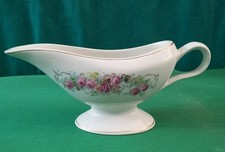 FLORIO CERAMICA/ Salsiera con decori floreali _Liberty