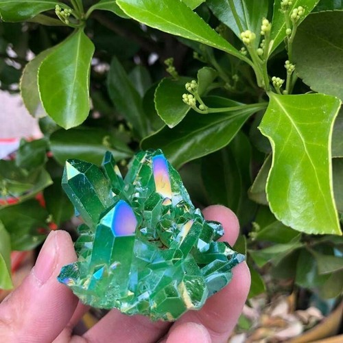 Quarzo aura verde colorato - aura, –