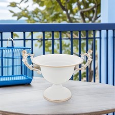  Fioriera urna in metallo: vaso centrotavola matrimonio - vaso tromba alto portafiori