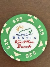 $25 Westin Rio Mar Beach Porto Rico Casino Chip WES-25