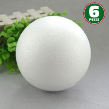 6 SFERE PALLINE DI POLISTIROLO
