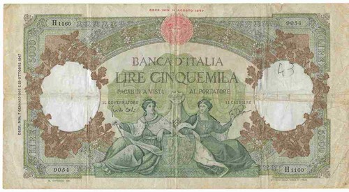 1963 banconota italia - banconota,