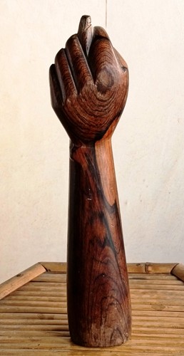 Scultura mano fico legno - scultura,