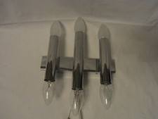 Vintage 6 Light Chrome Wall Lamp Sconce Doria in Stilnovo Style #BM