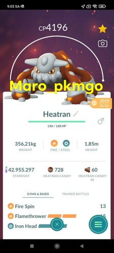 Pokemon heatran lv50 mosse - heatran, 3