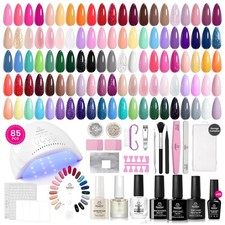 Gel Nail Art Kit: 85 Pcs with