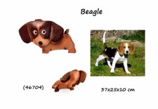 Portachiavi Pelle uomo con cane Beagle 3D in Cuoio unisex razze Cani cuccioli 