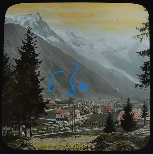 Photo view over chamonix - view,