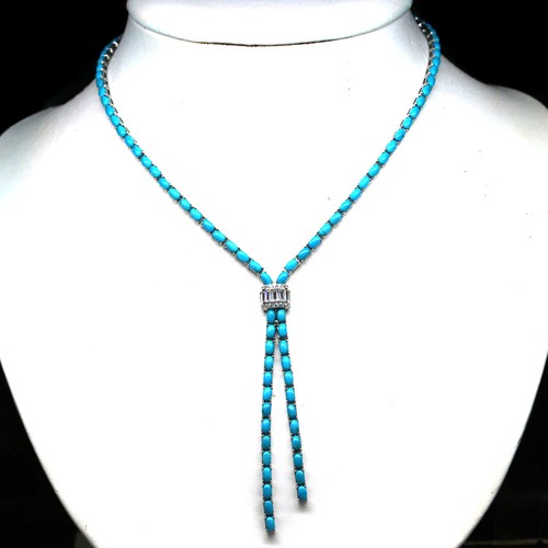 Collana con zirconi turchesi