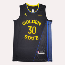 NBA Shirt STEPHEN CURRY #30 Golden State Warriors Black and Yellow High-Quality