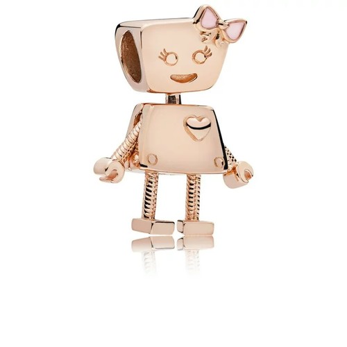 Charm pandora oro rosa con - oro,