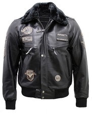 Uomo Nero Pelle US Air Force