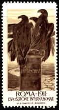 1911 Italy Poster Stamp Rome
