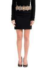 Versus By Versace minigonna donna nera con dettagli US 2 IT 38