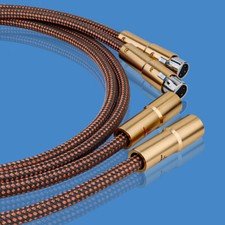 Coppia 40th Anniversary OFC Filo Rame Placcato Oro Connettore HiFi Audio XLR Cavo