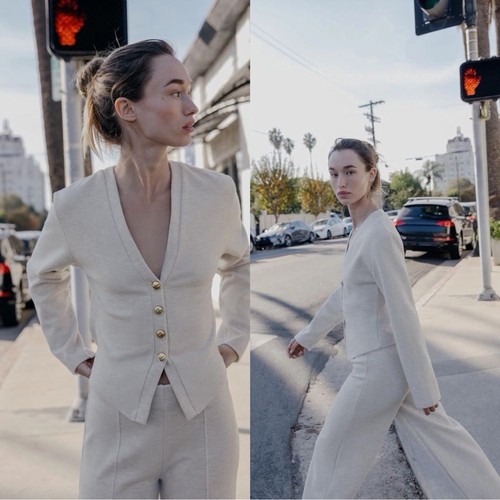 Zara knit beige cardigan gold - zara,