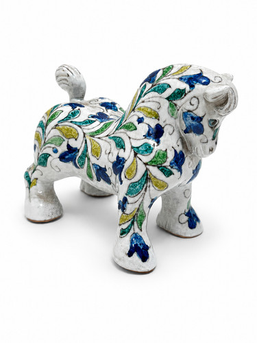 Scultura cavallo maiolica anni