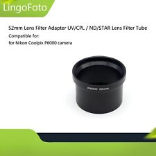 Tubo filtro obiettivo 52 mm adattatore filtro obiettivo UV/CPL/ND/STAR per Nikon Coolpix P6000