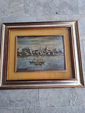 quadro olio su masonite, paesaggio di Albano Lusvarghi, artista di Rubiera