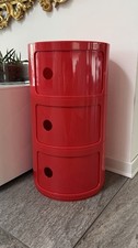 Comodino tre elementi Rosso -