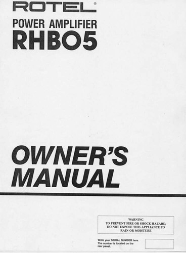 Rotel rhb amplificatore - rotel,