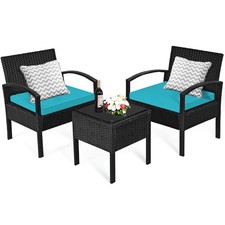 Patiojoy 3PCS Patio Rattan