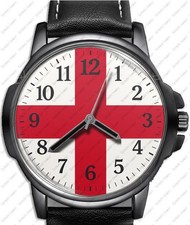 Bandiera Inghilterra Arte Alla Moda Cinturino IN Pelle Regalo Orologio da Polso