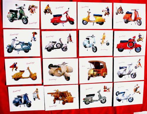 Cartoline vespa piaggio - cartoline,