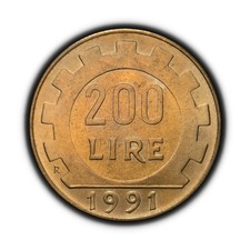 ITALY. 1991, 200 Lire - Woman