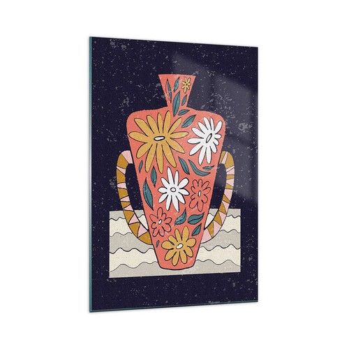 Quadro vetro 70x100cm vaso - quadro,